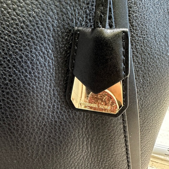 Michael Kors Pebbled Leather Black Tote Bag - Picture 8 of 10